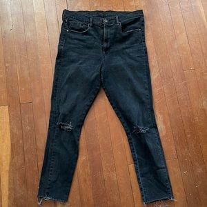 Black jeans with ripped knees from urban outfitters